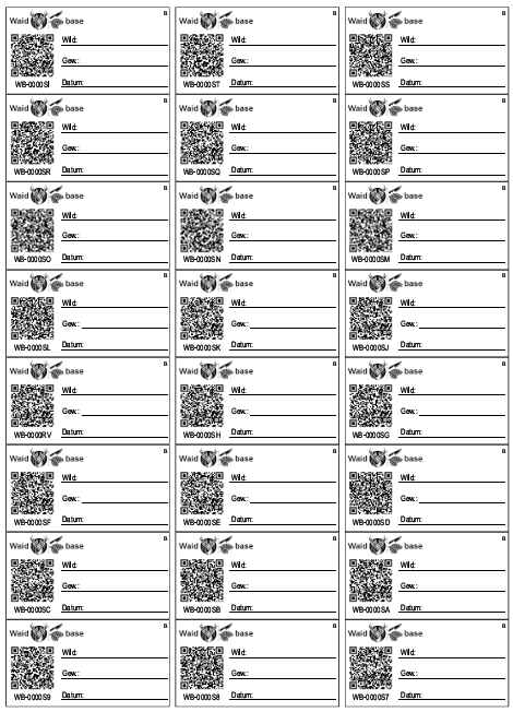 Etiketten-Dummy-Bogen 3x8