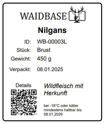 Wildaufkleber Labeldrucker